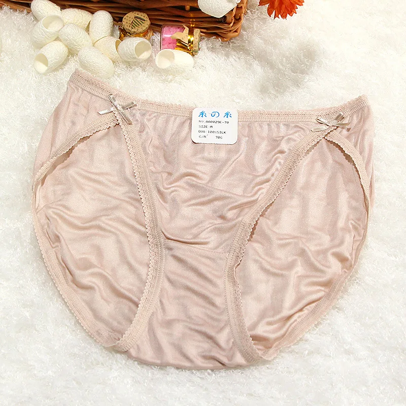 Женские трусики NWT из 100% чистого шелка Трикотажные сексуальные с бантом Everywear