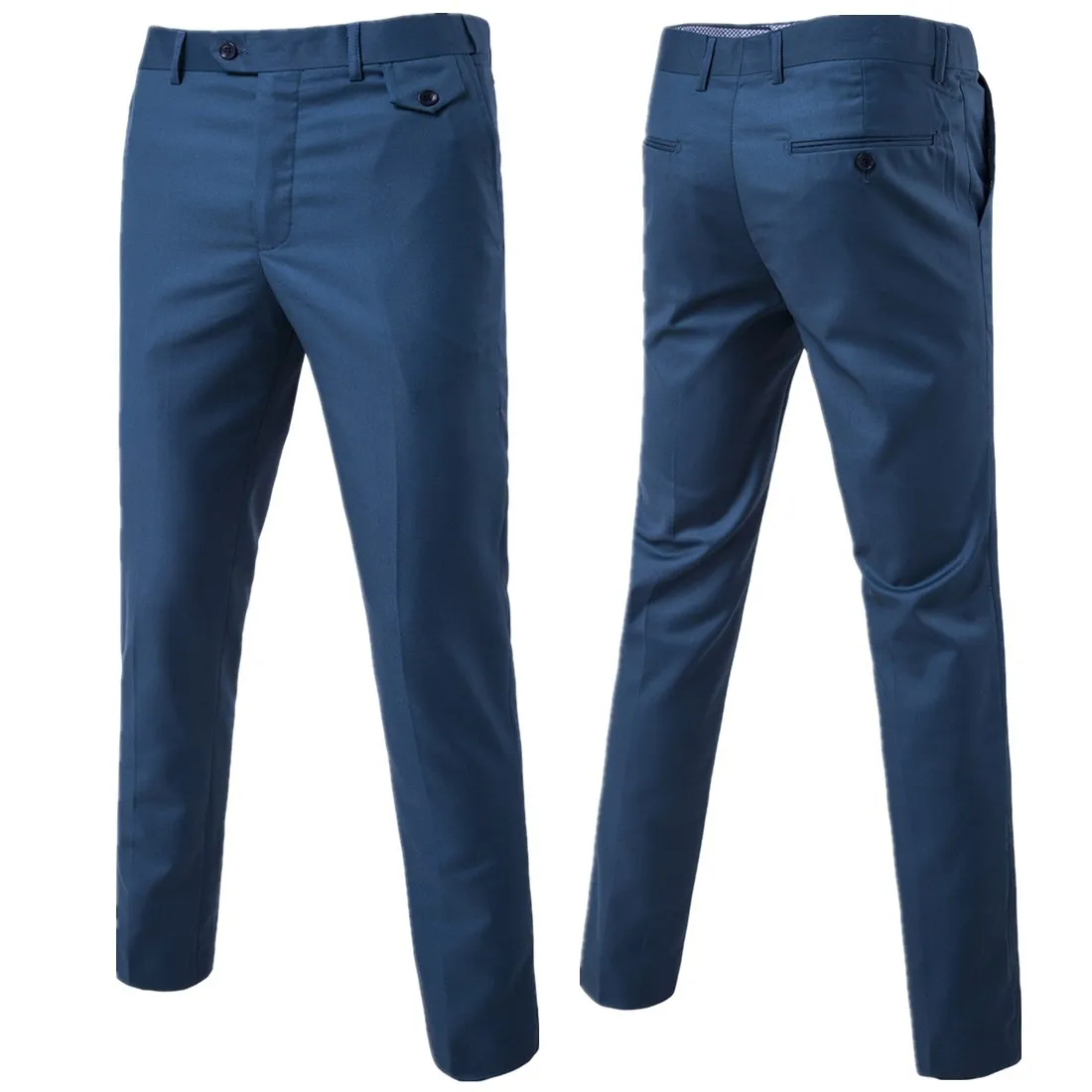 Men's Daily Going out Straight / Business Pants- Solid Colored Formal Style Spring Fall Light Blue Light gray Royal Blue Multic