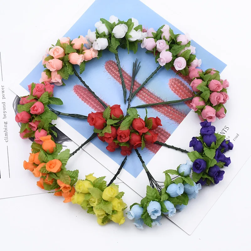12 шт. шелковые розы Букет вазы для бытовой продукции Свадебный домашний Декор Декоративные цветы венки diy подарок искусственные цветы