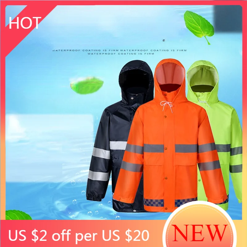 

Travel Foldable Raincoat Women Overall Waterproof Camping Raincoat Orange Construction Portable Capa De Chuva Rain Gear AG50YY