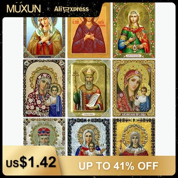 

5D Diamond Painting Virgin Mary Pictures By Rhinestones Mosaic Religion Icon Full Square Kit Diamond Embroidery Diamond H844