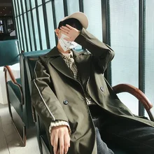 Весна и лето новая мужская Молодежная японская версия Harajuku стиль пара Свободная Повседневная Длинная ветровка куртка M-xl