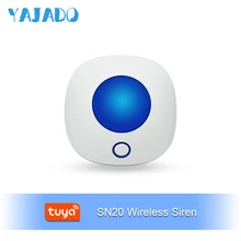 YAJADO Tuya Wireless Indoor Siren Mini Burglar Alarm for Home Security Alarm System Alarm Speaker 110dB Horn APP Remote Control
