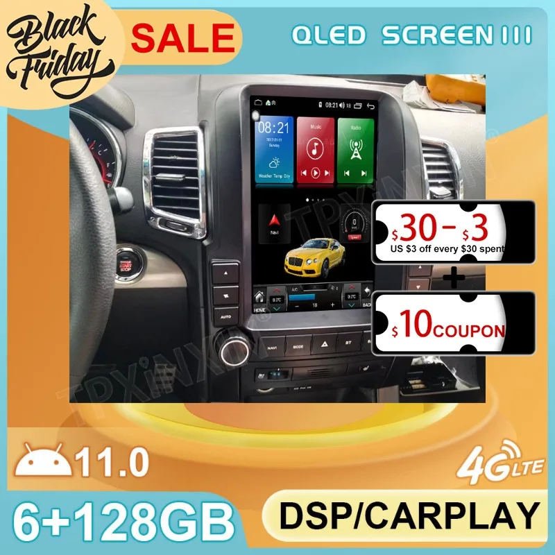 

Android 11,0 6G + 128GB Tesla Style для Kia Sorento 2009, автомобильный GPS-навигатор Carplay, автомобильное радио, стерео, мультимедийный плеер, головное устройство
