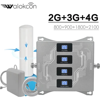 

800/900/1800/2100 Quad Band Signal Repeater GSM LTE DCS WCDMA 2g 3g 4g Cell Phone Signal Booster 4G LTE B20 B3 B1 B8 Amplifier@