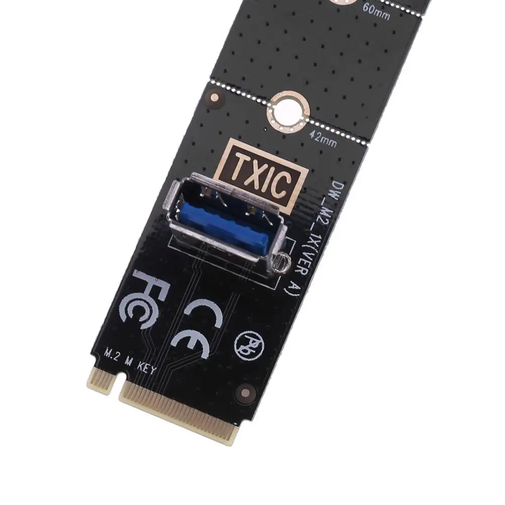 M.2/NGFF to USB3.0 포트 마이닝 그래픽 카드 익스텐더 어댑터 카드 강력한 익스텐더 케이블 컴퓨터 액세서리