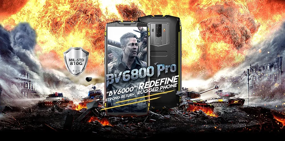 Blackview BV6800 Pro IP68/IP69K прочный мобильный телефон Android 8,0 Octa Core 5,7 "MT6750T 4 Гб + 64 Гб 6580 мАч водонепроницаемый телефон nfc