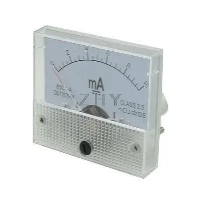 

85C1-A DC 0-10mA Analog Ammeter Class 2.5 Accuracy w Install Parts