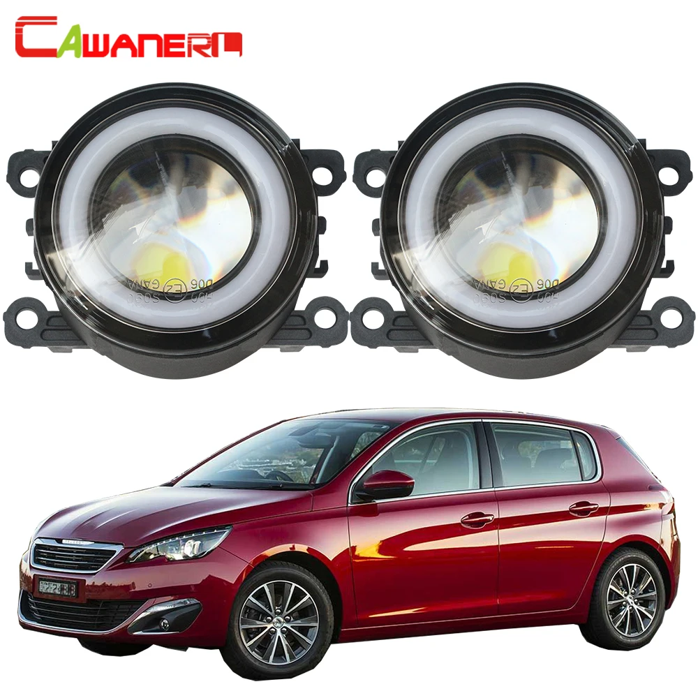 Cawanerl для 2013-2018 Peugeot 308 автомобиля 30W COB светодиодный противотуманных фар глаза