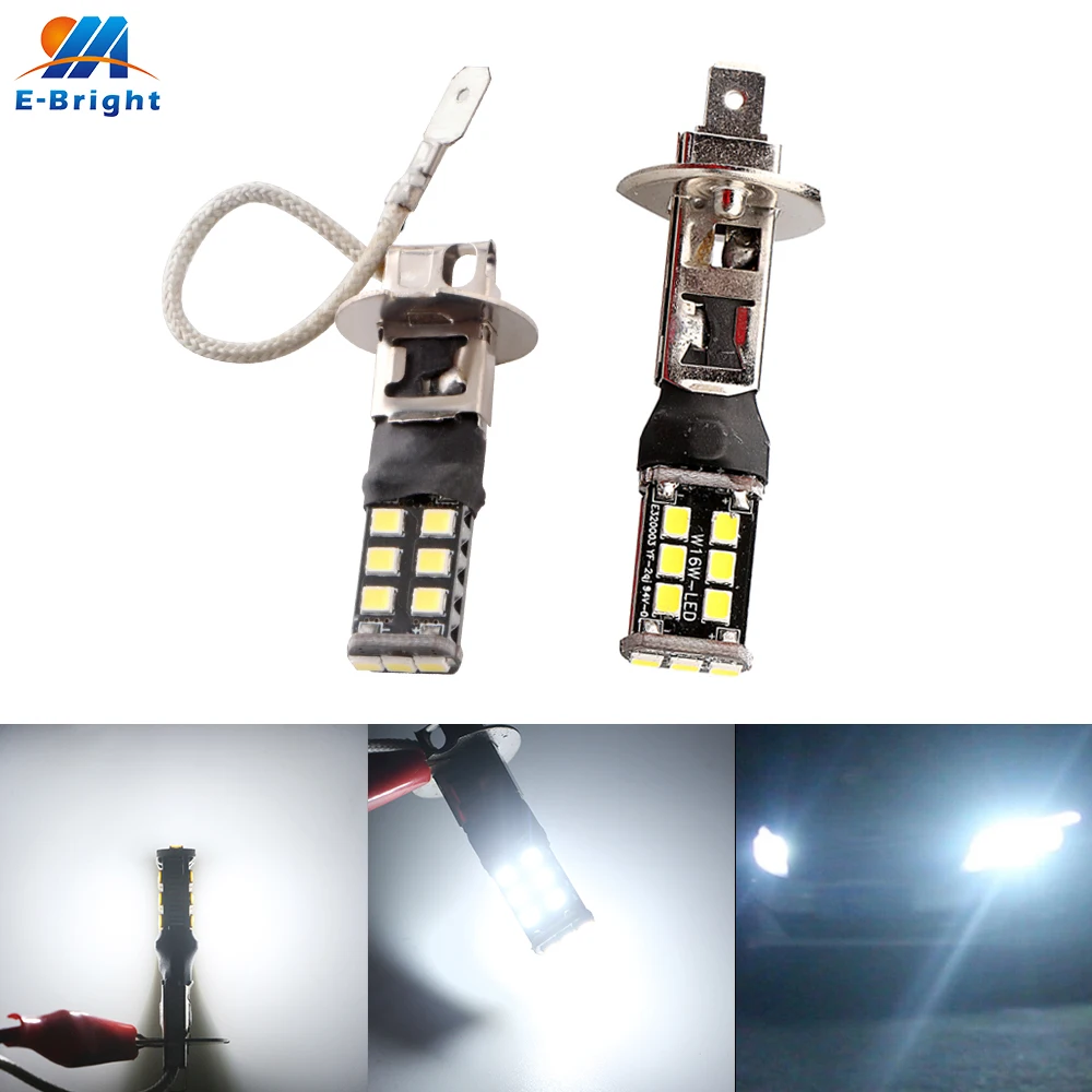 1 шт. DC12V 2835 15 SMD белый 6500K Светодиодные лампы 9005 9006 H1 H3 H4 H7 H11 противотуманный