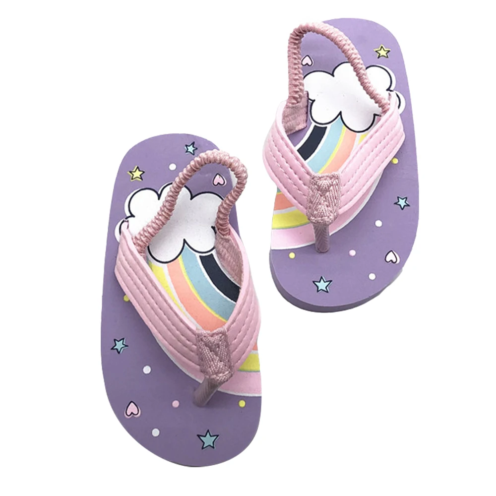 Toddler EVA Slippers Lovely Cartoon Tightness Beach Shoes for 1-6 Years Kids Boys Girls Light Soft Slip Slipper
