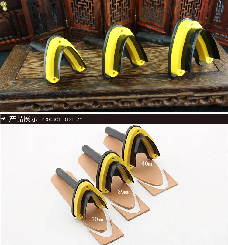 BAVER Steel Type V Style Corner Round Punch Leather Craft Tools Handwork Belt DIY 30mm