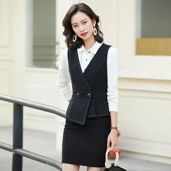 

Yy900 Korean Style Waistcoat 2020 Spring Summer New Style Fashion Temperament Lady Formal Occupation Work Clothes Waistcoat Pack