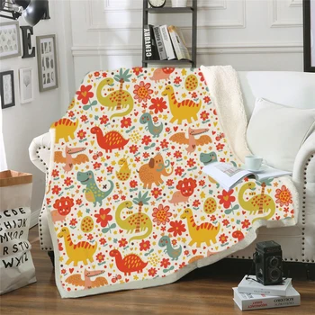 

Cartoon Animals Soft Nap Blanket Plush Throw Blanket Bedding Sheet Sofa Cover Travel on Bed Crib Plane 150x200cm For Adults Kids