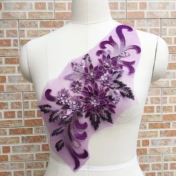 

Wedding DIY Easy To Use Dress Embroidery Headdress Lace Fabric Patch Handmade Home Clothing Accessories Lightweight Decor