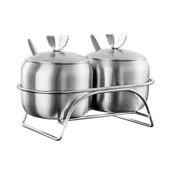 

2 in 1 Seasoning Box and Holder Food Storage Container Kitchen Organizer Spice Jar Seasoning Bottle Kitchen Accessories