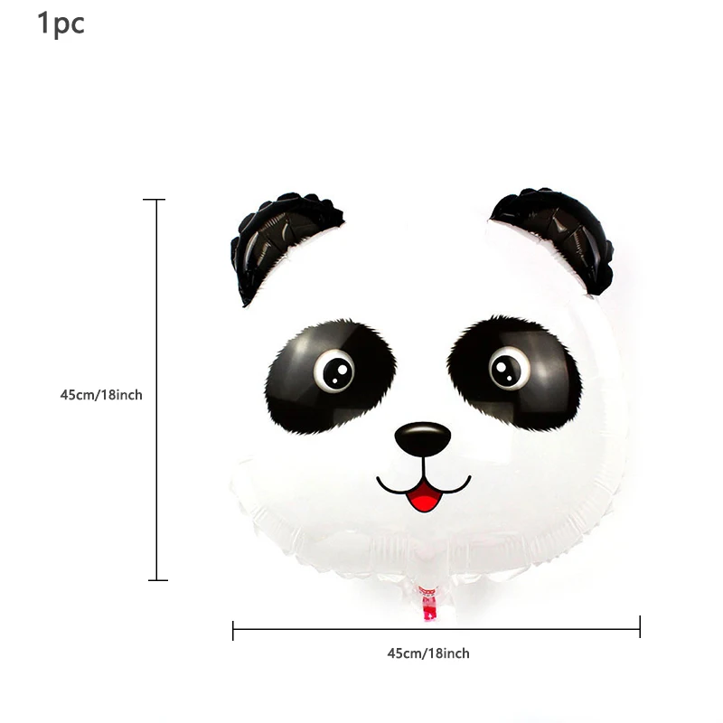 32 дюйма номер 1st шарики Звезда латекс точки счастливы День рождения украшения детский душ для детей с принтом панды и животных globos - Цвет: 18inch panda