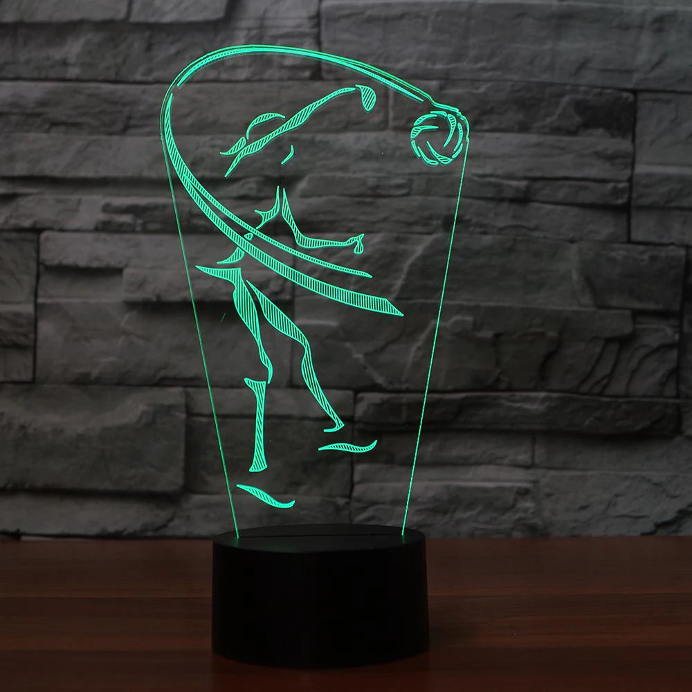 [Seven Neon]Volleyball Acrylic 7Colors Desk Lamp Spot 3D Lamp Novelty Led Night Light Millennium Falcon Light