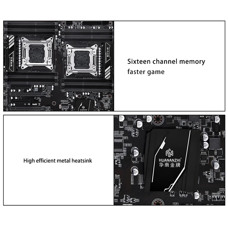 HOT-HUANANZHI X79-16D Материнская плата Intel двойной процессор LGA 2011 E5 2689 2670 V2 DDR3 1333/1600/1866 МГц 515GB NVME SATA3 USB3.0 E-ATX