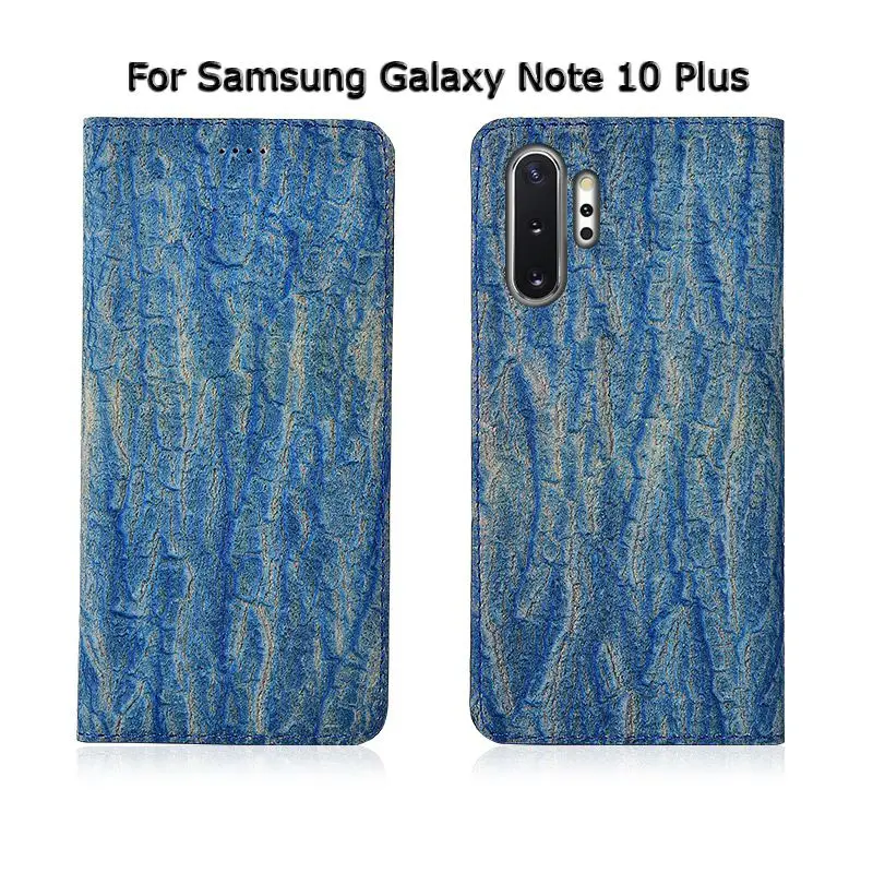 Магнитный чехол для телефона из натуральной кожи с текстурой дерева для samsung Galaxy Note 3 4 5 8 9 10 Plus Pro N9200 N9500 откидной Чехол-подставка
