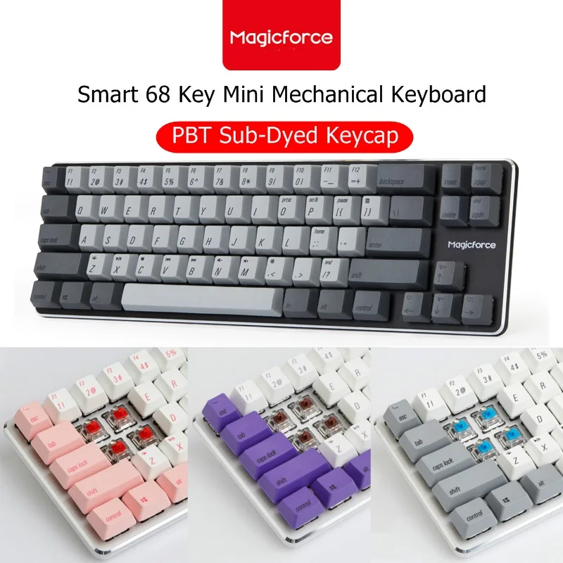 Новинка Qisan Magicforce 68 PBT сублимационная версия USB Проводная Механическая клавиатура