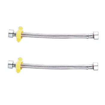 

Stainless Steel Dual Head Flexible Plumbing Pipes Cold Hot Mixer Faucet Water Supply Pipe Hoses Bathroom Part