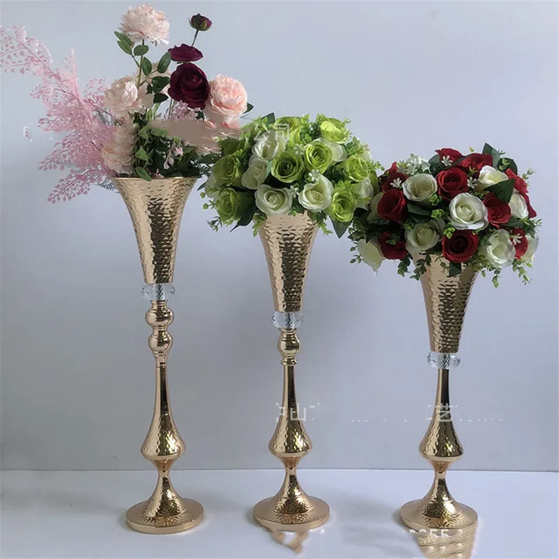 

1 Pcs Metal Candle Holders Flowers Vase Candlestick Road Lead Candelabra Centerpieces Wedding porps Christmas decoration