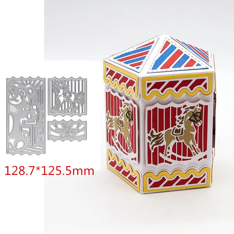 3D коробка выдолбленная форма цветок с металлической бабочкой режущие штампы для скрапбукинга DIY Тисненные карты декор ремесла Новинка - Цвет: H3205