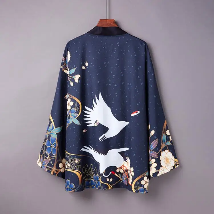 2020 Fashion Autumn Coat Japanese Kimono Cardigan Anime Kimono Haori For Woman Man Loose Student Long Sleeve Outer Garment