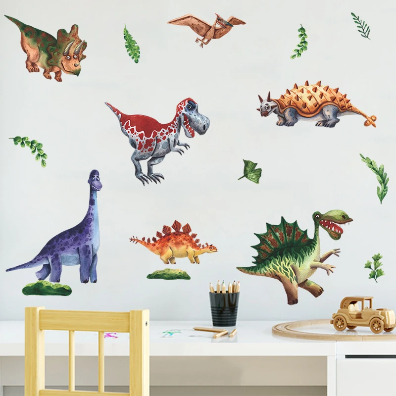 Pegatina de dinosaurio de alta calidad, Mural creativo de dinosaurios para  Parque, papel tapiz para dormitorio de niños, calcomanías decorativas para  habitación de niños|Adhesivos para pared| - AliExpress