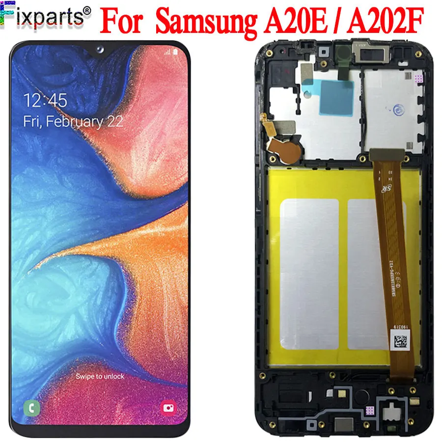 Дигитайзер сенсорного экрана в сборе для Samsung Galaxy A20e A202 A202F A202DS SAMSUNG A20 e LCD |