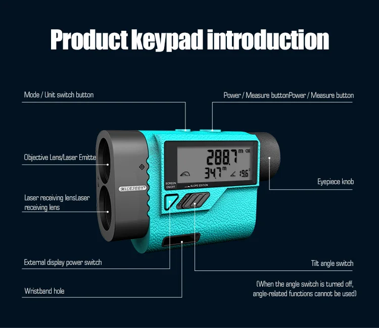 PF3S Golf Laser Rangefinder Telescope 600m Laser Distance Meter Golf hunting Laser Range Finder