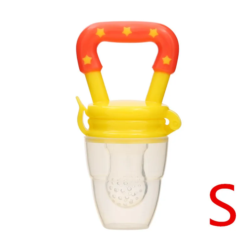 Fresh Food Nibbler Feeder toddler Fruit food biting Feeding Nipples tools Safe Baby Supplies Nipple Teat Bottles baby accesses - Цвет: Yellow S