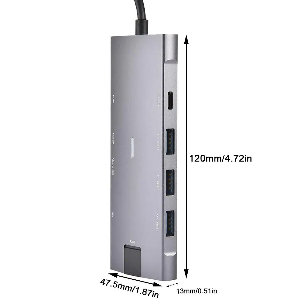 9 в 1 гигабитный Ethernet Ультра высокая скорость синхронизации данных USB C Тип концентратор USB C концентратор мульти порт Тип C концентратор# Y2