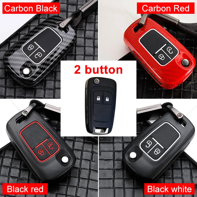 2 Button Цинковый сплав автомобильный чехол для дистанционного ключа от машины для Chevrolet Cruze Aveo для Buick Vauxhall, Opel Insignia Astra J Zafira C Excelle Mokka - Название цвета: 2 Button
