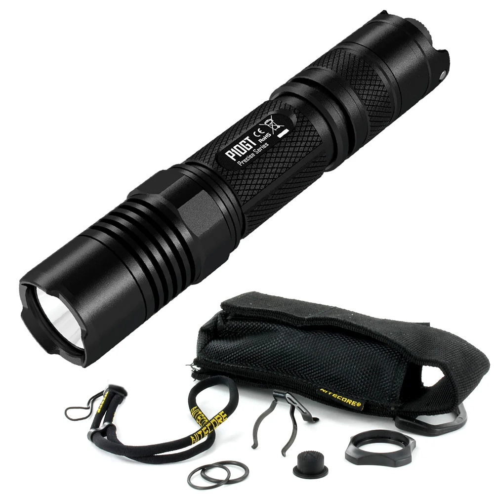 NITECORE P10GT 900 люменов CREE V3 светодиодный тактический фонарь 386 м алюминиевый сплав Водонепроницаемый Открытый Охота