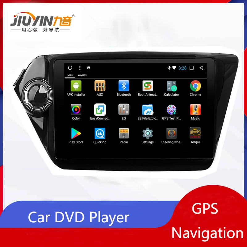 

JIUYIN Android Car DVD Player GPS Navigation For Kia RIO 2010 2011 2012 2013 2014 2015 Car Radio Stereo Parktronic Multimidia