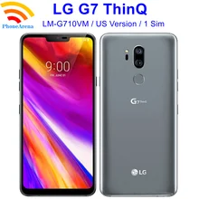 LG-teléfono inteligente G7 ThinQ G710vm, Original, 98% nuevo, versión estadounidense de 6,1 pulgadas, 4GB de RAM, 64GB de ROM, NFC, Snapdragon 845, desbloqueado, 4G, LTE