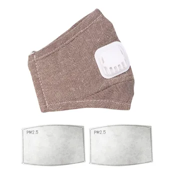 

Cotton Mask Fashion Pm2.5 Mouth Mask Washable Reusable Cotton Mouth Cover With 2 Filters For Men Women Face Mask Mascarillas