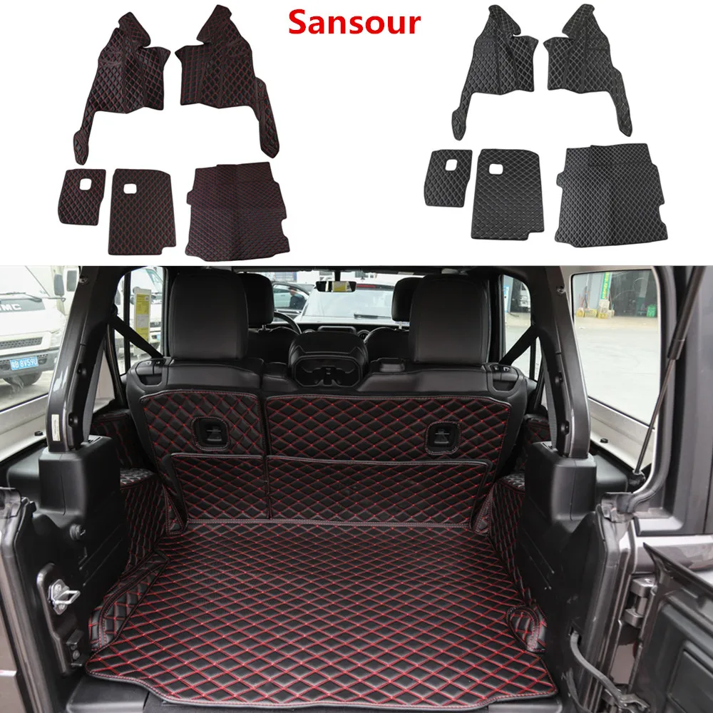 Sansour Wholesale Bulk Price Retail 3-D Cargo Liner Trunk Floor Mat For Jeep Wrangler JL 2018 +