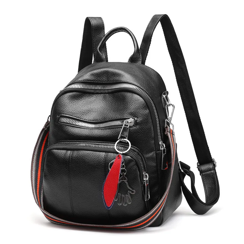 

Backpack Women's 2019 Autumn And Winter New Style Women's Pu Versatile Soft Leather Small Backpack Creative Casual STUDENT'S Bac