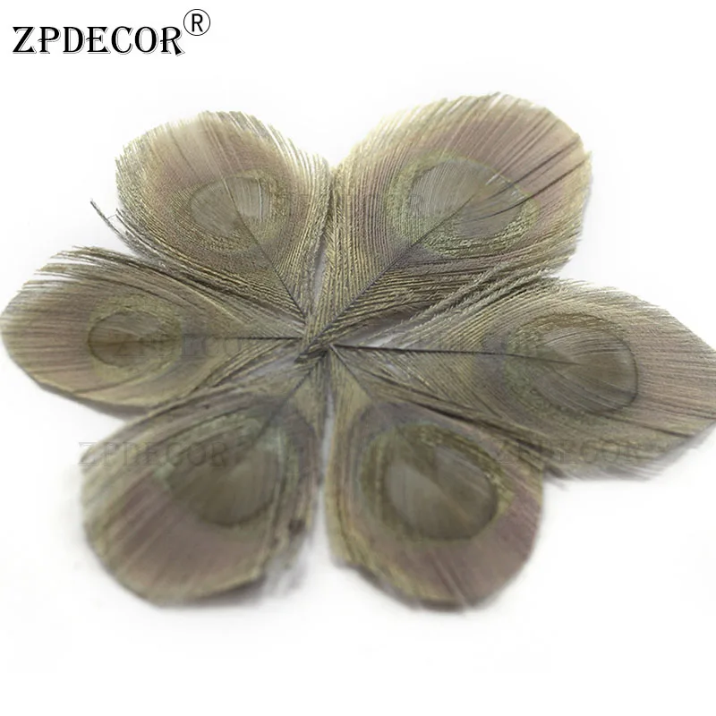 Zpdecor 4-8 см перо павлина для декора - Цвет: Серый