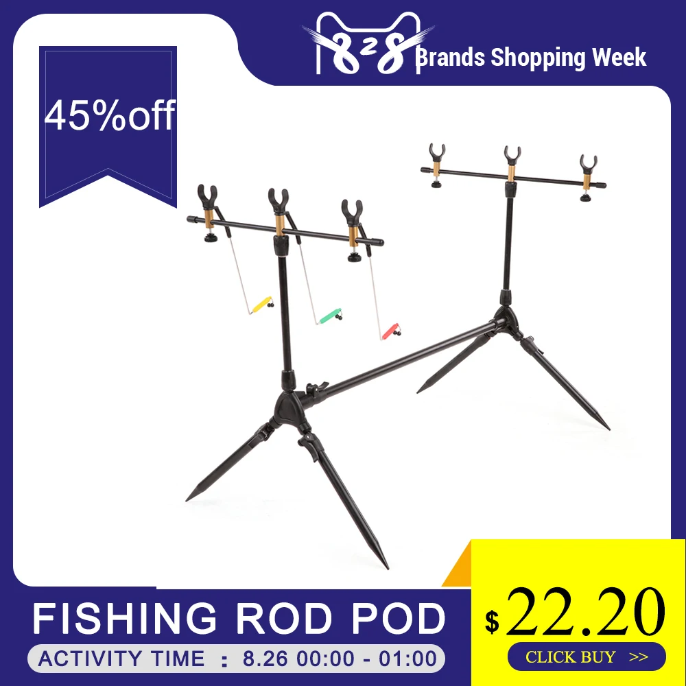 

Lixada Adjustable Retractable Carp Fishing Rod Pod Stand Holder Fishing Pole Pod Stand Fishing Accessory for Pesca