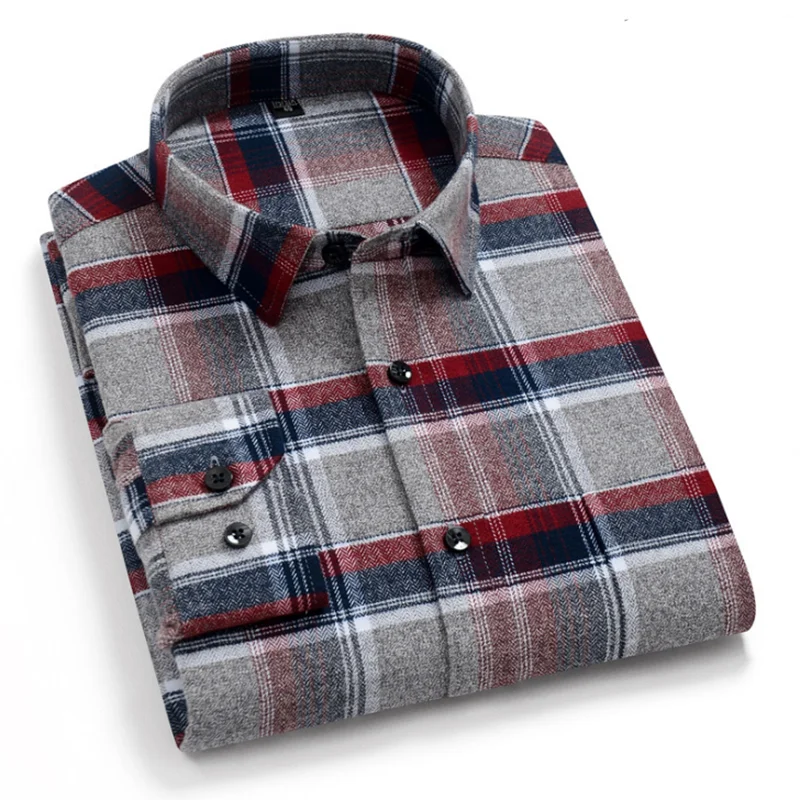 Английские стильные мужские однобортные рубашки с длинным рукавом Camisa, дышащие клетчатые повседневные рубашки из чистого хлопка