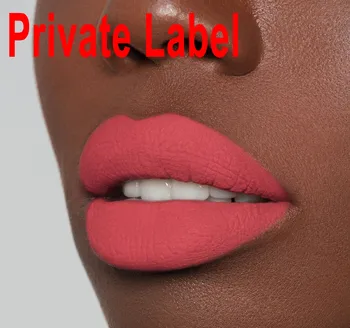 

private label matte liquid lipstick lip gloss custom logo on tube container box-Long-lasting non-stick non-fading matte lip glos