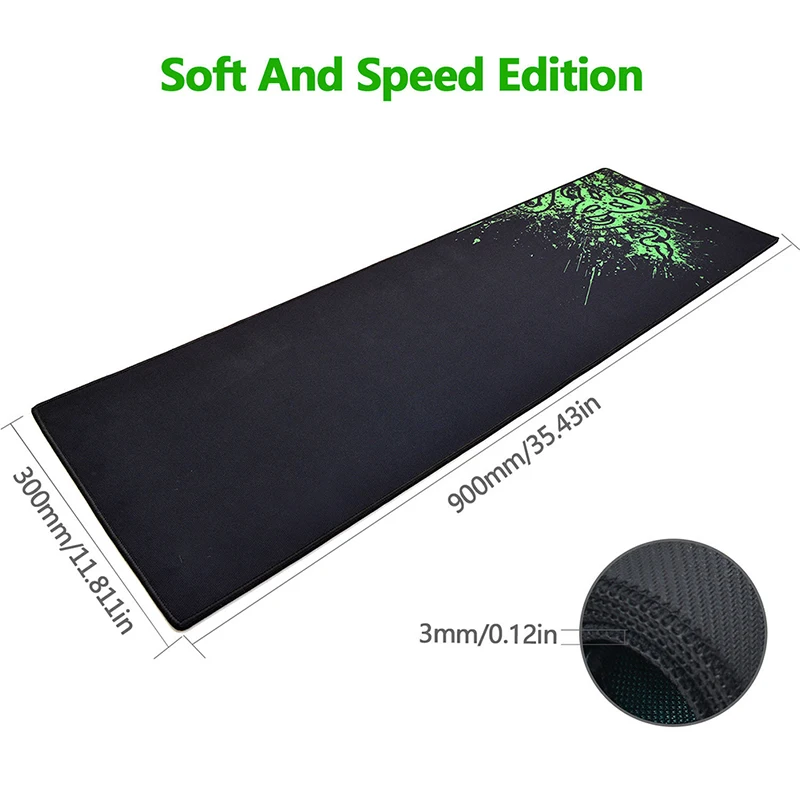 Extra Large Mouse Pad Old World Map Gaming Mousepad Anti-slip Natural Rubber Gaming Mouse Mat with Locking Edge