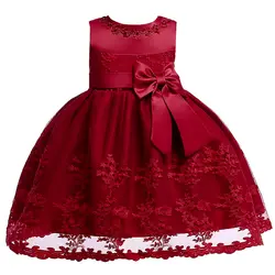 Новое летнее платье для новорожденных девочек, платье принцессы с цветочным рисунком для малышей, Розовое Бальное Платье без рукавов