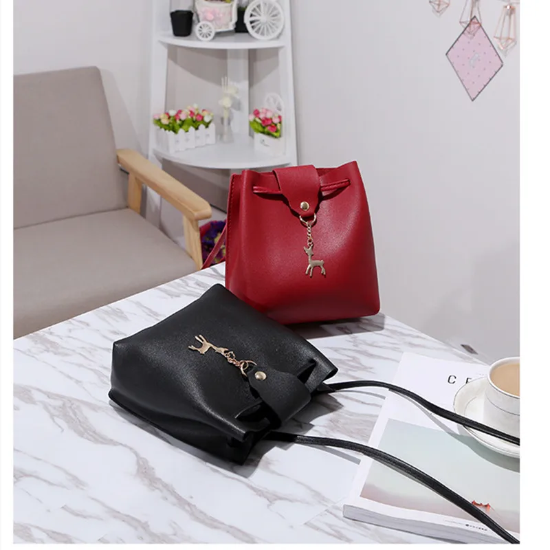 Высокое Качество Мини ПУ Старинные Crossbody Сумка для Женщин Плечо Ведро Сумка Телефон Монета Сумка Олень Сумка bolsa женский сумки через плечо женские женская сумка через плечо сумка через плечо