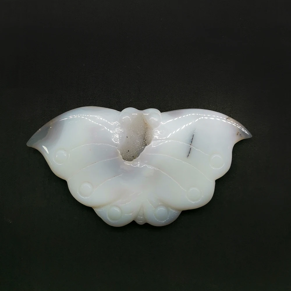 Натуральный агат Geode Drusy бабочка ручной резной кварцевый кристалл бабочка целебный кристалл украшение дома Коллекция подарков