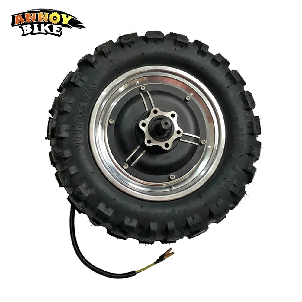 Discount High Speed Tyres 11 inch Hub Motor Kit 48V1000W1500W Electric Motorcycle Engine BuggyGearless Motor 60km/h Electric Kit Fat Tyre 31